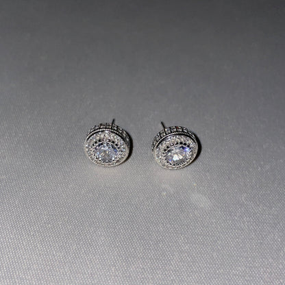Iced 925 Sterling Silver Studs